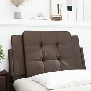 vidaXL Coussin de tête de lit marron 80 cm similicuir pas cher