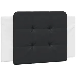 vidaXL Coussin de tête de lit noir et blanc 80 cm similicuir pas cher
