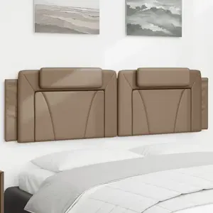 vidaXL Coussin de tête de lit cappuccino 180 cm similicuir pas cher