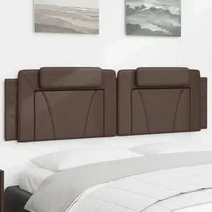 vidaXL Coussin de tête de lit marron 180 cm similicuir pas cher