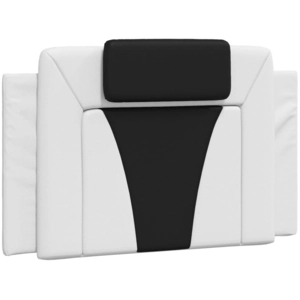 vidaXL Coussin de tête de lit noir et blanc 100 cm similicuir pas cher