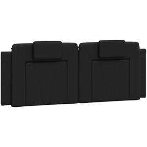 vidaXL Coussin de tête de lit noir 120 cm similicuir pas cher