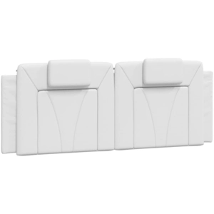 vidaXL Coussin de tête de lit blanc 120 cm similicuir pas cher