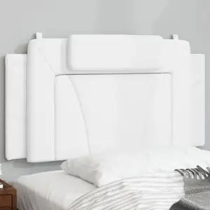 vidaXL Coussin de tête de lit blanc 100 cm similicuir pas cher