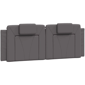 vidaXL Coussin de tête de lit gris 140 cm similicuir pas cher