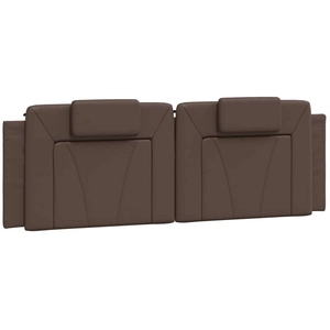 vidaXL Coussin de tête de lit marron 160 cm similicuir pas cher