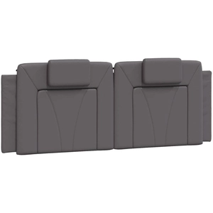 vidaXL Coussin de tête de lit gris 160 cm similicuir pas cher