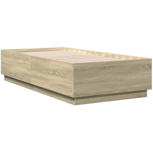 vidaXL Cadre de lit chêne sonoma 75x190 cm bois d'ingénierie pas cher