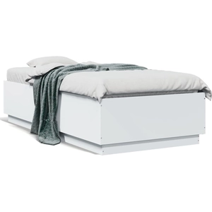 Cadre de lit blanc 90x190 cm bois d'ingénierie Vidaxl White pas cher