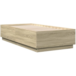 vidaXL Cadre de lit chêne sonoma 90x190 cm bois d'ingénierie pas cher