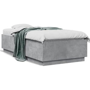 Comparateur de prix : vidaXL Cadre de lit gris béton 90x190 cm bois d'ingénierie