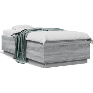 vidaXL Cadre de lit sonoma gris 90x200 cm bois d'ingénierie