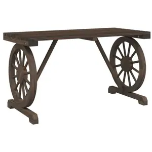 vidaXL Table de jardin 115x55x65 cm bois de sapin massif pas cher