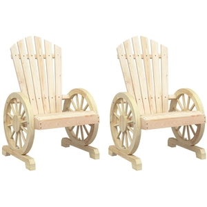 vidaXL Vidaxl Chaises De Jardin Adirondack Lot De 2 Bois De Sapin Massif pas cher