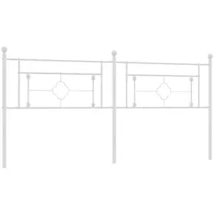 vidaXL Tête de lit métal blanc 193 cm pas cher