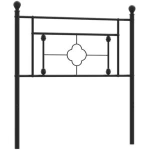 vidaXL Tête de lit métal noir 100 cm pas cher