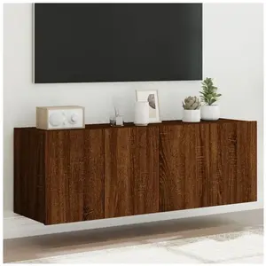 Comparateur de prix : vidaXL Meubles TV muraux lumières LED 2 pcs chêne marron 60x35x41 cm