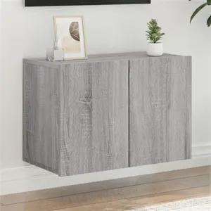 vidaXL Meuble TV mural sonoma gris 60x30x41 cm pas cher
