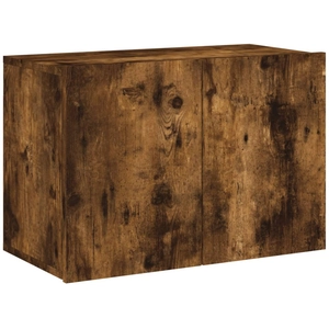 vidaXL Meuble TV mural chêne fumé 80x30x41 cm pas cher