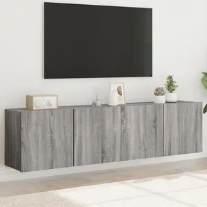 vidaXL Meubles TV muraux 2 pcs sonoma gris 80x30x41 cm pas cher