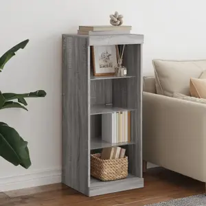 vidaXL Buffet avec lumières LED sonoma gris 41x37x100 cm pas cher