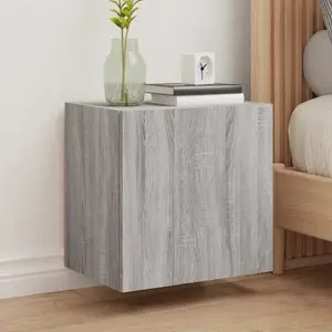 vidaXL Meubles TV muraux 2pcs sonoma gris 40,5x30x40cm bois ingénierie pas cher
