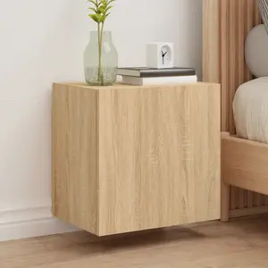 vidaXL Meuble TV mural chêne sonoma 40,5x30x40 cm bois d'ingénierie pas cher