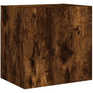 vidaXL Meuble TV mural chêne fumé 40,5x30x40 cm bois d'ingénierie pas cher