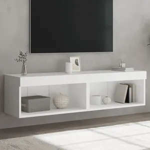 Comparateur de prix : vidaXL Meubles TV avec lumières LED 2 pcs blanc 60x30x30 cm