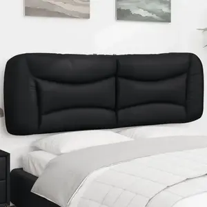 vidaXL Coussin de tête de lit noir 152 cm similicuir pas cher