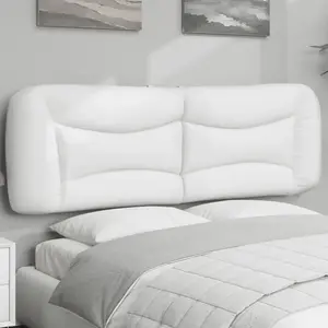 vidaXL Coussin de tête de lit blanc 152 cm similicuir pas cher