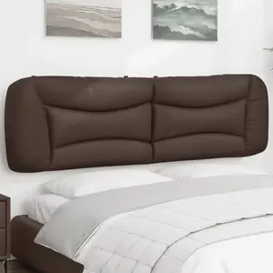 vidaXL Coussin de tête de lit marron 180 cm similicuir pas cher