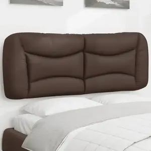 vidaXL Coussin de tête de lit marron 140 cm similicuir pas cher