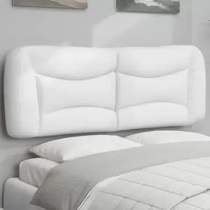 vidaXL Coussin de tête de lit blanc 120 cm similicuir pas cher