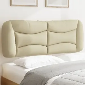 Comparateur de prix : vidaXL Coussin de tête de lit crème 120 cm tissu