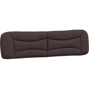 vidaXL Coussin de tête de lit marron foncé 200 cm tissu pas cher