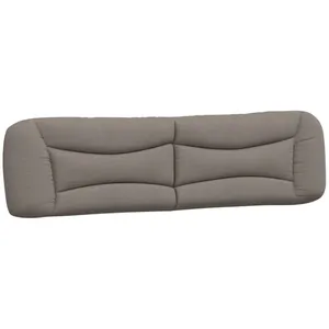 vidaXL Coussin de tête de lit taupe 200 cm tissu pas cher