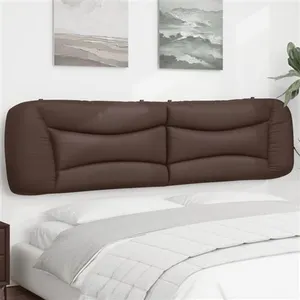 vidaXL Coussin de tête de lit marron 200 cm similicuir pas cher