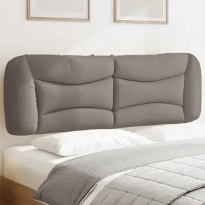 vidaXL Coussin de tête de lit taupe 160 cm tissu pas cher