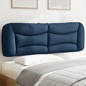 vidaXL Coussin de tête de lit bleu 160 cm tissu pas cher
