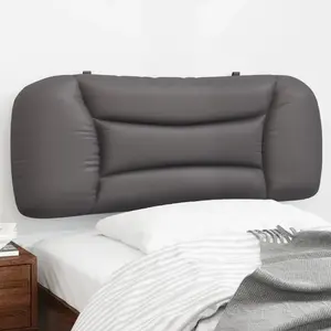 vidaXL Coussin de tête de lit gris 100 cm similicuir pas cher