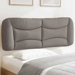 vidaXL Coussin de tête de lit taupe 120 cm tissu pas cher