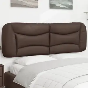 vidaXL Coussin de tête de lit marron 160 cm similicuir pas cher