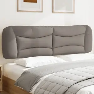 vidaXL Coussin de tête de lit taupe 180 cm tissu pas cher