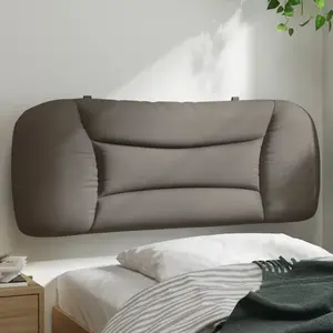 vidaXL Coussin de tête de lit taupe 100 cm tissu pas cher