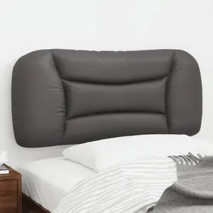 vidaXL Coussin de tête de lit gris 80 cm similicuir pas cher