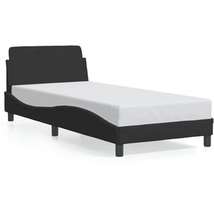 vidaXL Cadre de lit avec tête de lit Noir 80x200 cm Velours pas cher