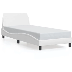 vidaXL Cadre de lit avec tête de lit Blanc 80x200 cm Similicuir pas cher