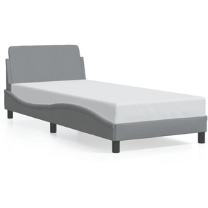 vidaXL Cadre de lit avec tête de lit Gris clair 80x200 cm Tissu pas cher