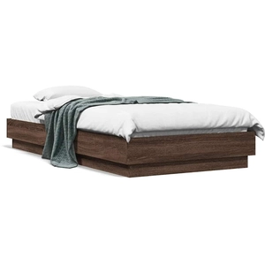 vidaXL Cadre de lit sans matelas chêne marron 90x190cm bois ingénierie pas cher